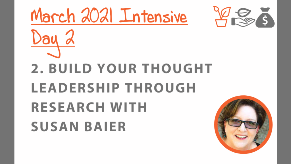 Thought Leadership with Susan Baier