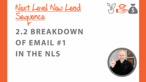 Break down of email #1 in the NLS