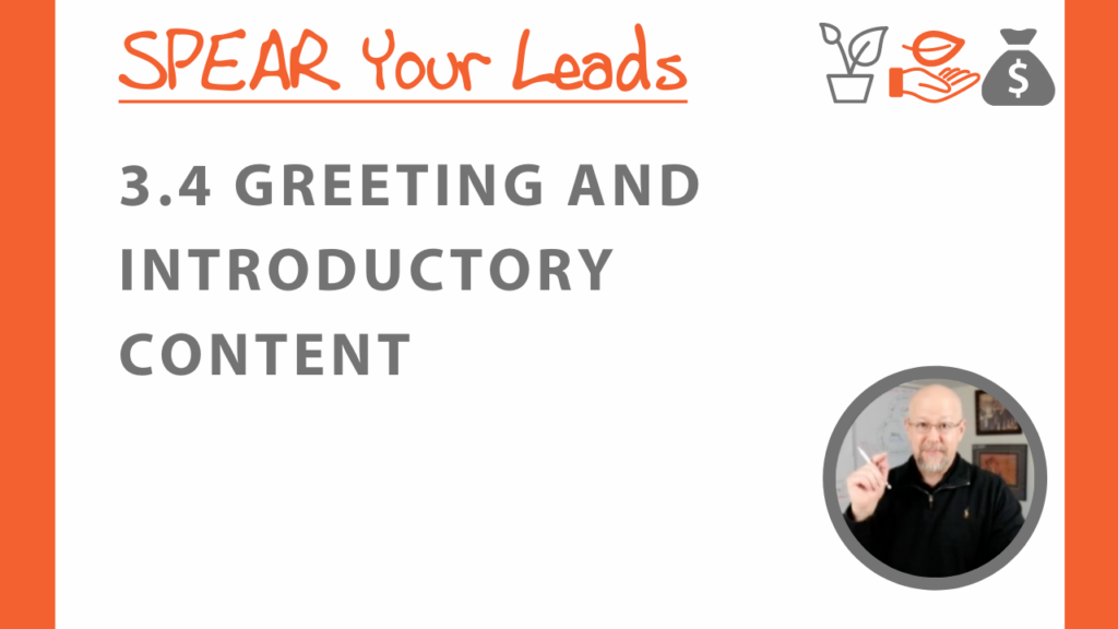 GREETING AND INTRODUCTORY CONTENT