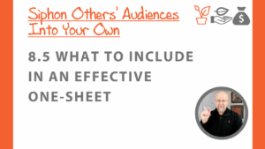 What to include in an effective one-sheet